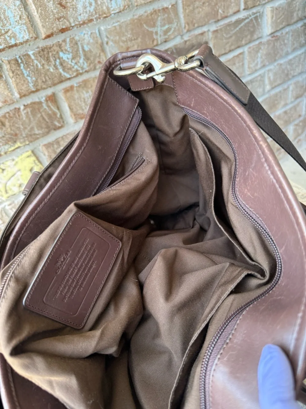 Coach Lexington F70916 Brown Leather Briefcase Carry-all messenger Shoulder bag